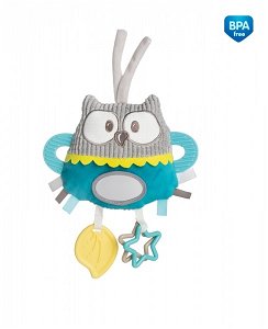 Plyšová edukační hračka na zavazování Canpol Babies - Sova tyrkysová