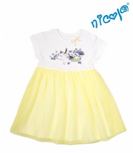 Dětské šaty Nicol, Mořská víla - žluto/bílé, vel. 122