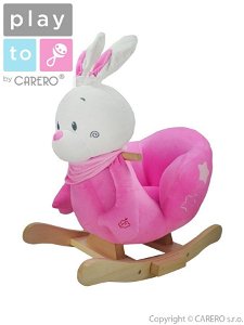 PlayTo Houpací hračka králíček růžová