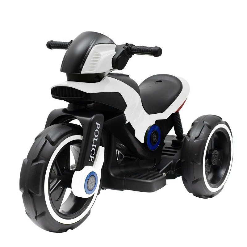 Baby Mix elektrická motorka tříkolová Police bílá