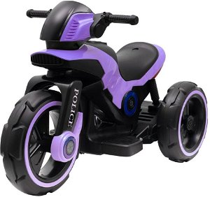 Baby Mix elektrická motorka tříkolová Police fialová