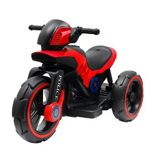 Baby Mix elektrická motorka tříkolová Police červená