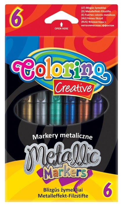 Colorino Popisovač metalický 6 barev R32582PTR