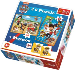 TREFL Puzzle Tlapková patrola 30+48 dílků + pexeso 125197