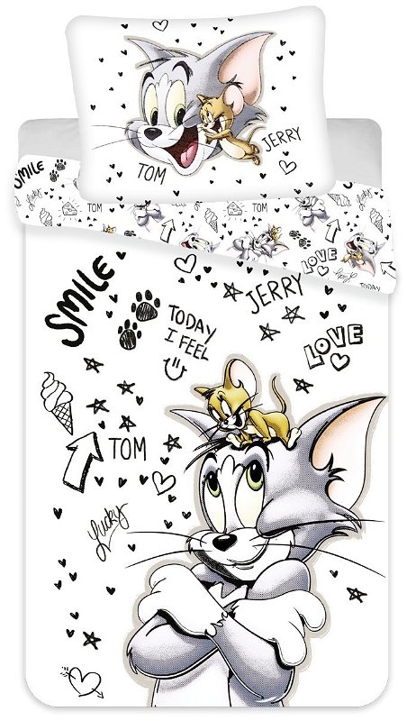 Jerry Fabrics Povlečení Tom & Jerry 034 - bavlna - 140x200 70x90 01218-TOMJERRY03A