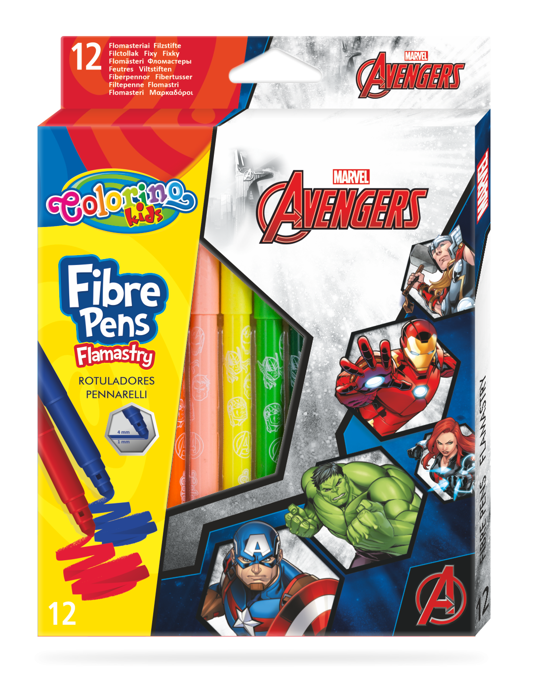 Colorino Marvel Avengers - fixy 12 barev R91482PTR