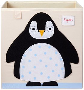 3 Sprouts Box tučňák 33x33x33 cm vícebarevný 42901PG