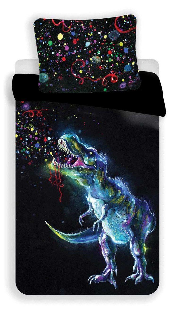 Jerry Fabrics Povlečení fototisk Dinosaur Black 140x200, 70x90 cm 01202-000001BLACA