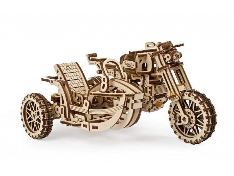 Ugears 3D puzzle Motorka s vozíkem 380 ks UG70078