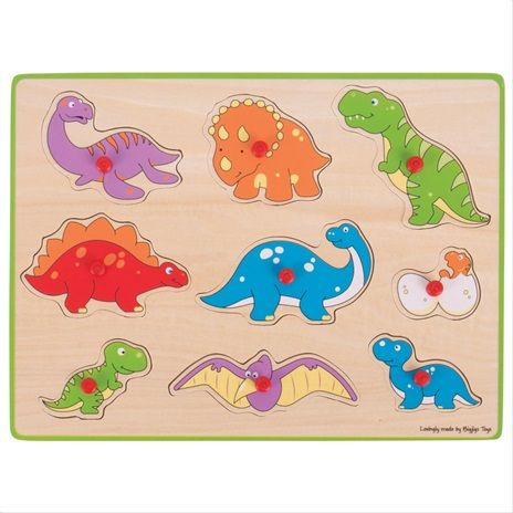 Bigjigs Toys vkládací puzzle dinosauři BJ257