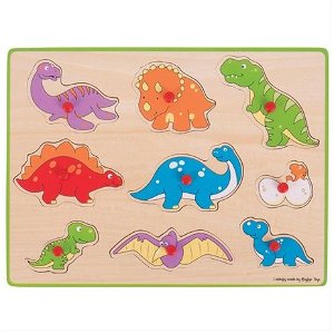 Bigjigs Toys vkládací puzzle dinosauři BJ257