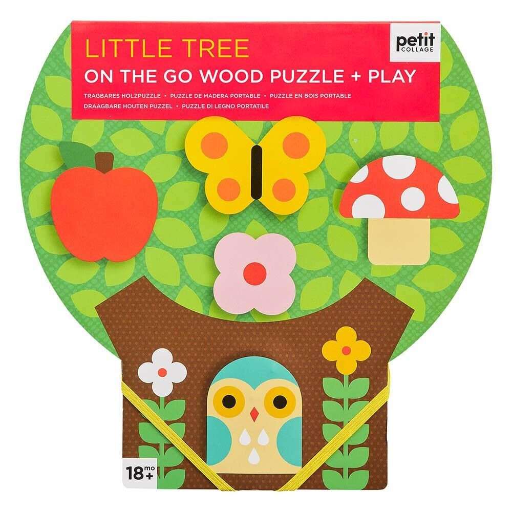 Petitcollage robustní dřevěné puzzle Malý strom PTC500