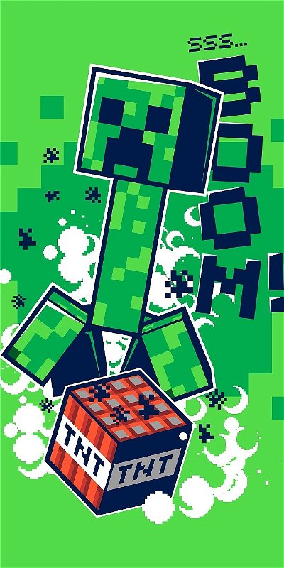 Jerry Fabrics Bavlněná froté osuška 70x140 cm - Minecraft Boom OSUSKA_MINECRA02A