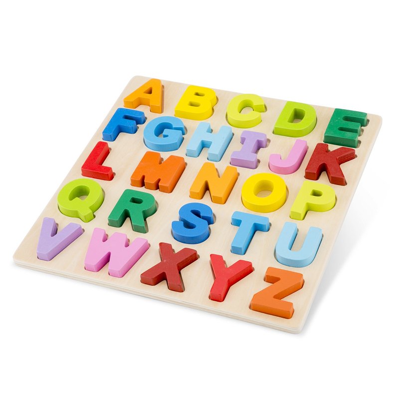 New Classic Toys Dřevěné vkládací puzzle velká abeceda 10534