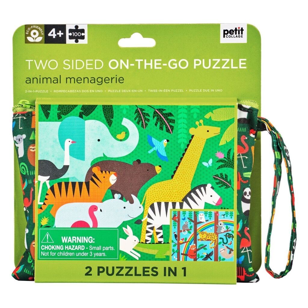 Petitcollage  Oboustranné puzzle 2v1 džungle PTC524