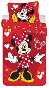 Jerry Fabrics Povlečení Minnie Red heart 140x200 70x90 01215-MINNIREDHEA