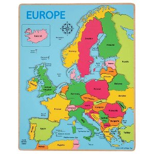 Bigjigs Puzzle mapa Evropy 25 dílků BJ048
