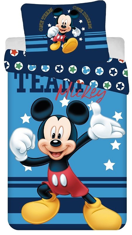 Jerry Fabrics povlečení bavlna Mickey Team 140x200 70x90 01215-MICKEYHTEAM