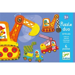 Djeco Duo puzzle Autíčka v pohybu 12 ks DJ08170