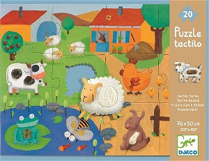 Djeco Puzzle hmatové Farma 20 dílků DJ07117