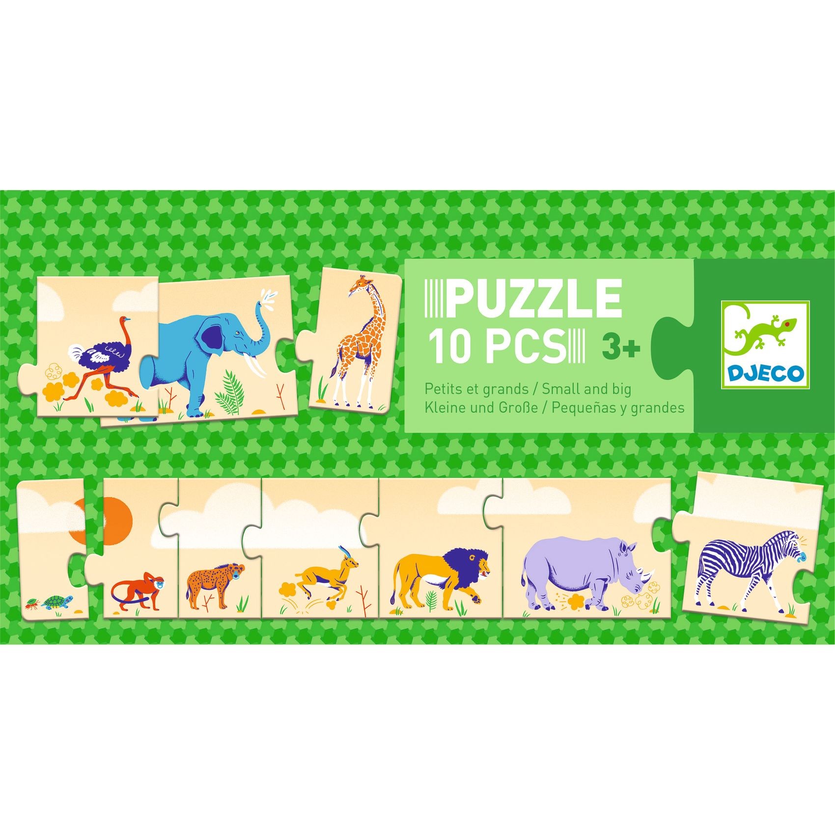 DJECO Puzzle od největšího po nejmenší zvířátko DJ08189