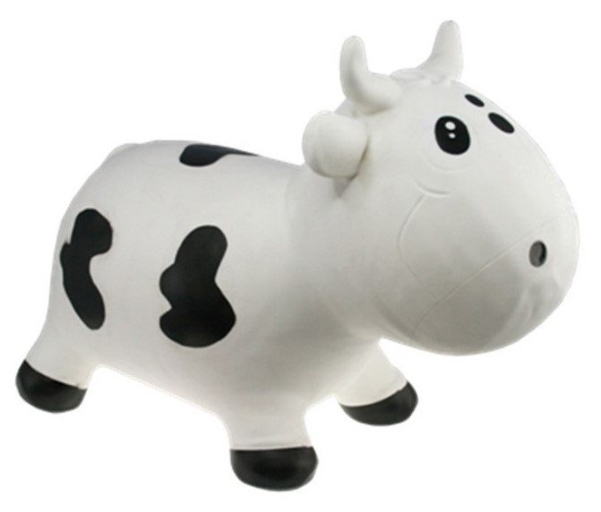 KIDZZFARM Skákací zvířátko Milk cow Junior White Black 42810WB