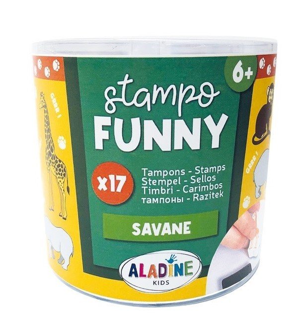 Aladine Dětská razítka Stampo Funny Safari 85175