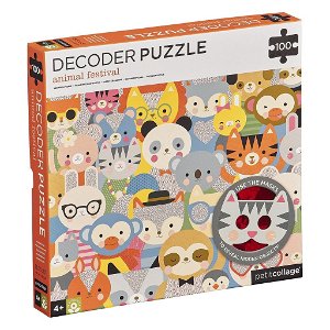 Petitcollage Puzzle zvířátka 100 ks s 3D brýlemi PTC330