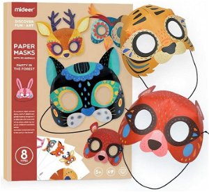 Mideer Papírové party masky Zvířátka MD4118