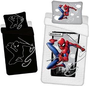Jerry Fabrics Povlečení Spiderman 02 svítící efekt 140x200, 70x90 cm 01207-FROZENLSPIA
