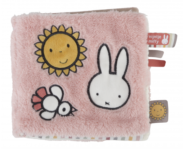 Little Dutch textilní knížka s aktivitami králíček Miffy Fluffy Pink NIJN925LD