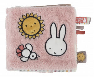 Little Dutch textilní knížka s aktivitami králíček Miffy Fluffy Pink NIJN925LD