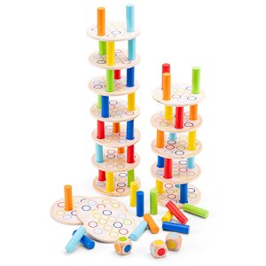New Classic Toys Dřevěná hra balancující věž