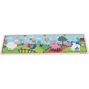 New Classic Toys Dřevěné puzzle farma 4v1 10450