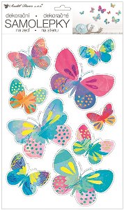 Anděl Přerov s.r.o. Anděl Samolepky na zeď 42 x 25 cm barevní motýlci 15116 15116