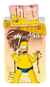 Jerry Fabrics Povlečení Simpsons Homer beach 140x200, 70x90 cm 01280-SIMSONHOMEA