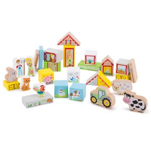 New Classic Toys Dřevěné kostky Farma DOPRODEJ 10820