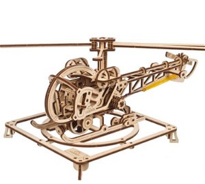 Ugears 3D Dřevěné mechanické puzzle MINI Helicopter UG70132
