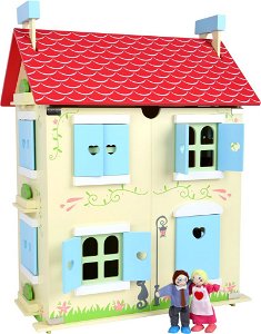 Small Foot by Legler Dřevěný domeček pro panenky s odjímatelnou střechou