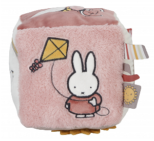 Little Dutch Kostka textilní králíček Miffy Fluffy Pink NIJN926LD