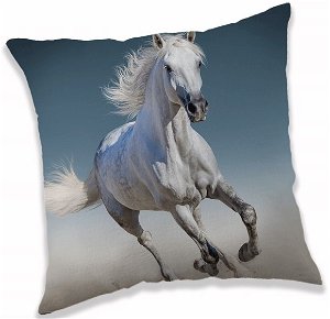 Jerry Fabrics Povlak na polštář White horse micro 40x40 03300-HORSEWHITEA