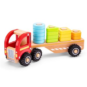 New Classic Toys Dřevěný kamion s tvary 11965