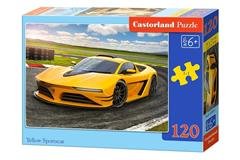 Puzzle Castorland 120 dílků - Sportovní auto žluté
