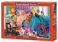 CASTORLAND  puzzle  - Štěňata na posteli 1000 dílků