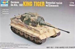 Trumpeter slepovací model Německý tank King Tiger s věží Henschel 1:72
