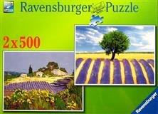 Puzzle Ravensburger Francouzská krajina 2x500 dílků