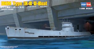 Hobby Boss slepovací model DKM Type IX-B U-Boat 1:350