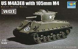 Trumpeter slepovací model US M4A3E8 with 105mm M4 1:72
