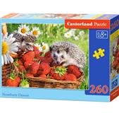 Castorland puzzle 260 dílků - Ježci a jahody 