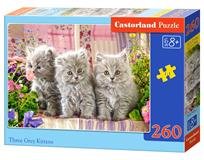 Puzzle Castorland Šedá koťata 260 dílků